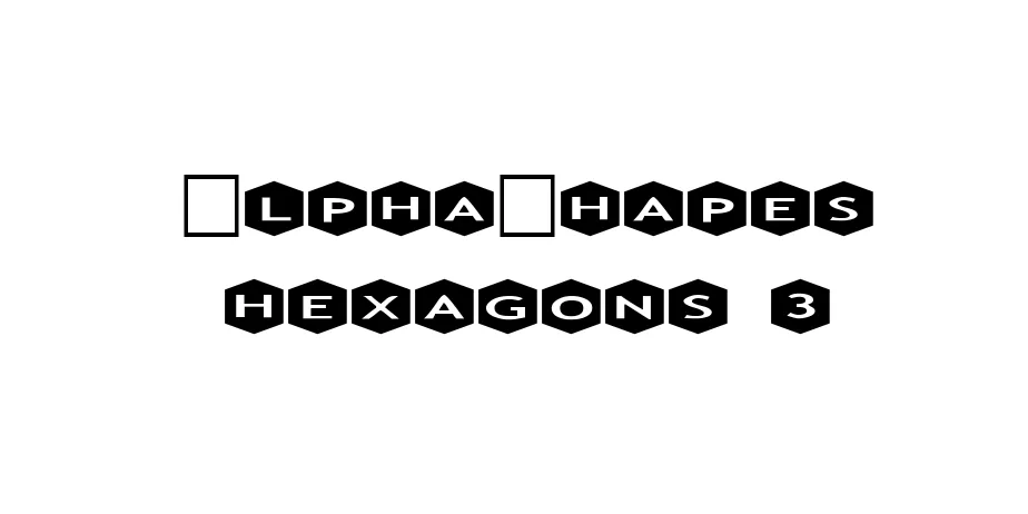 Fonte AlphaShapes hexagons 3