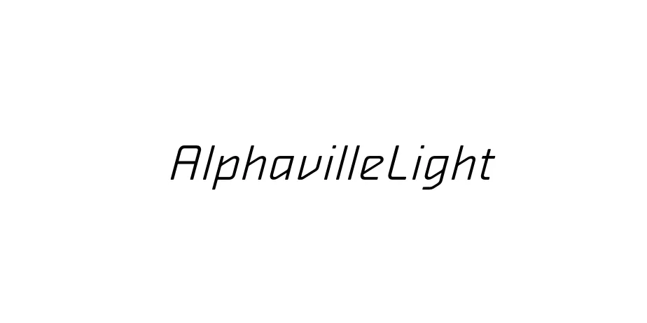 Fonte AlphavilleLight