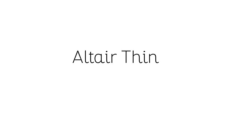 Fonte Altair Thin