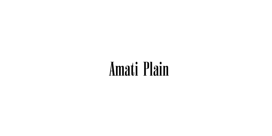 Fonte Amati  Plain