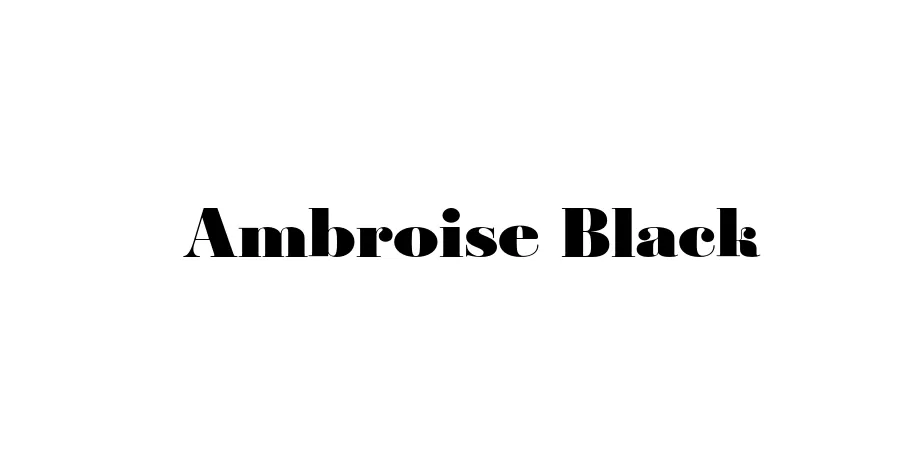 Fonte Ambroise Black