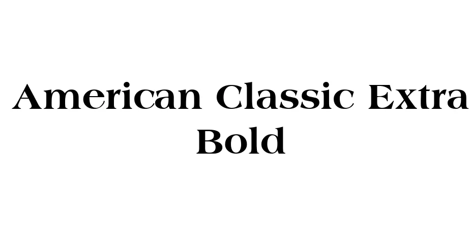 Fonte American Classic Extra Bold