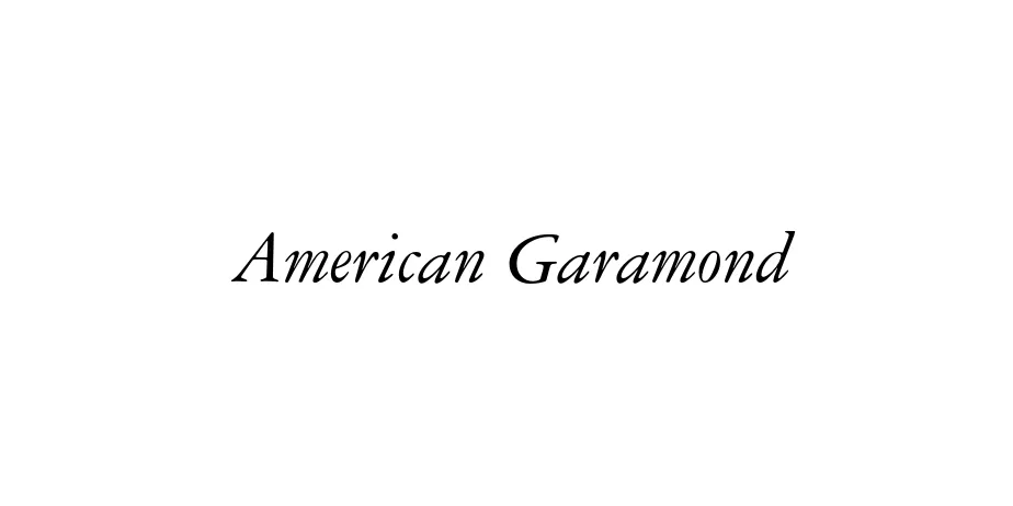 Fonte American Garamond