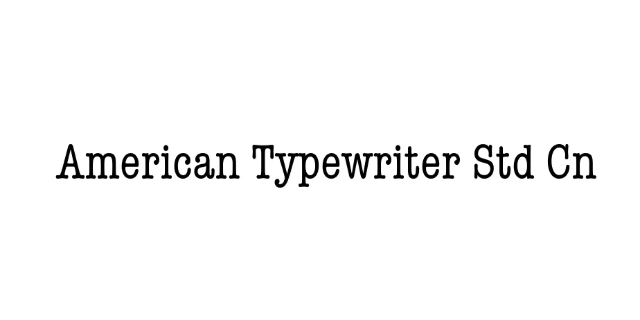 Fonte American Typewriter Std Cn