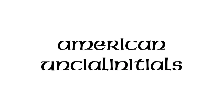 Fonte American UncialInitials