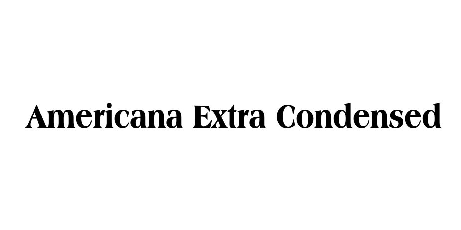 Fonte Americana Extra Condensed