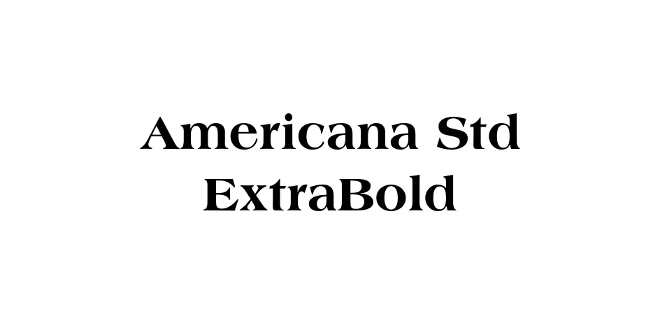 Fonte Americana Std ExtraBold