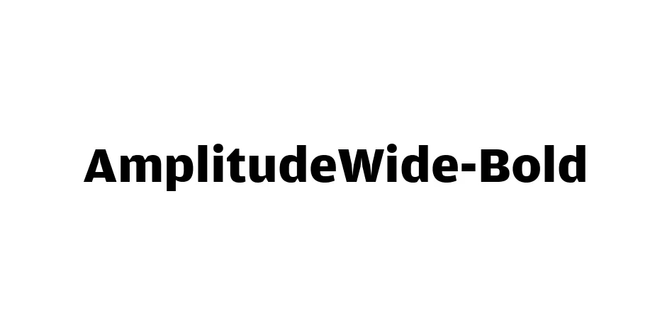 Fonte AmplitudeWide-Bold