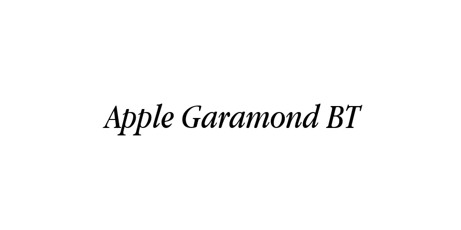 Fonte Apple Garamond BT