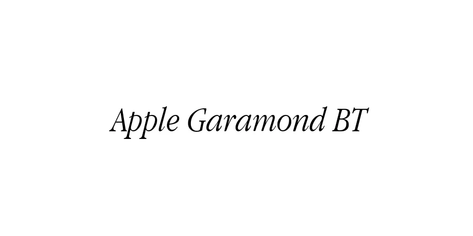 Fonte Apple Garamond BT