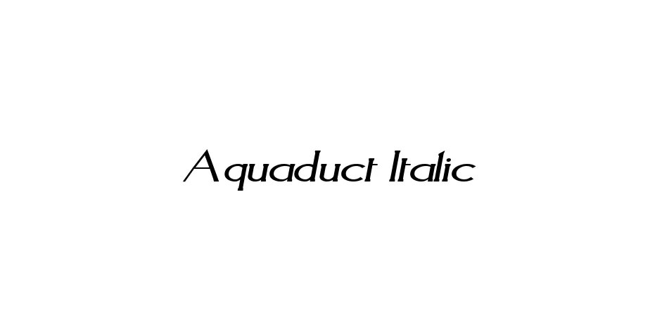 Fonte Aquaduct Italic