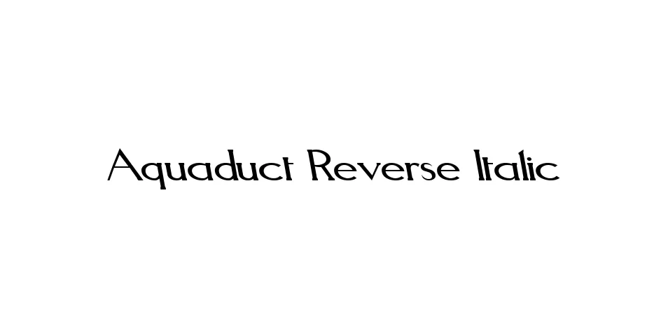 Fonte Aquaduct Reverse Italic