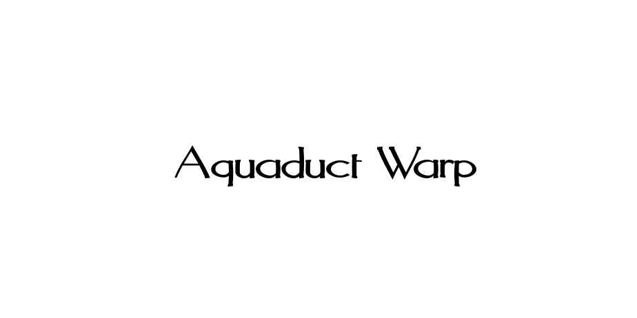 Fonte Aquaduct Warp