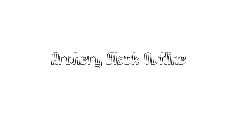 Fonte Archery Black Outline