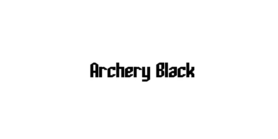 Fonte Archery Black