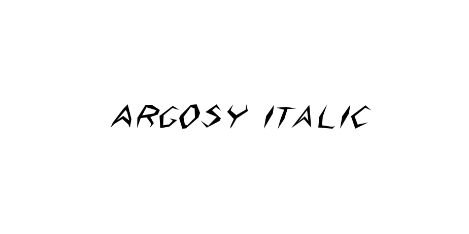 Fonte Argosy Italic