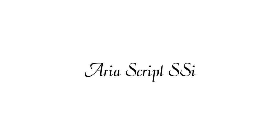 Fonte Aria Script SSi