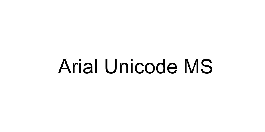 Fonte Arial Unicode MS
