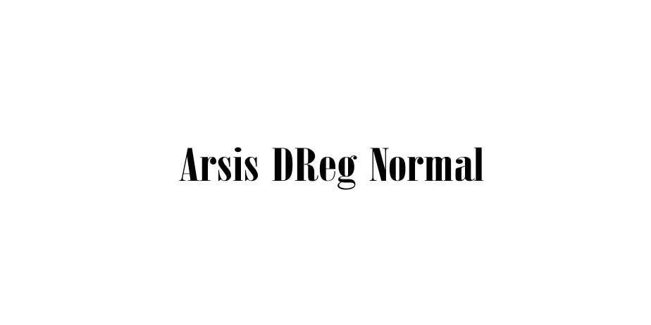 Fonte Arsis DReg Normal