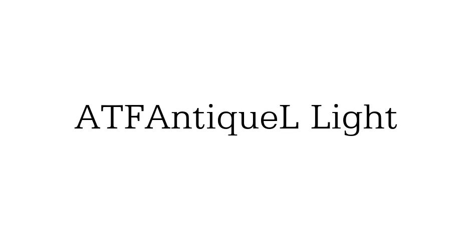 Fonte ATFAntiqueL Light