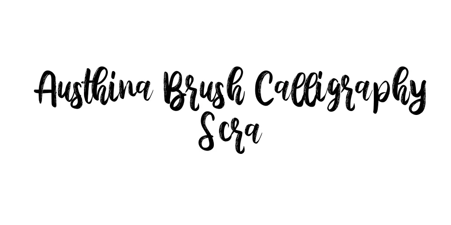 Fonte Austhina Brush Calligraphy Scra