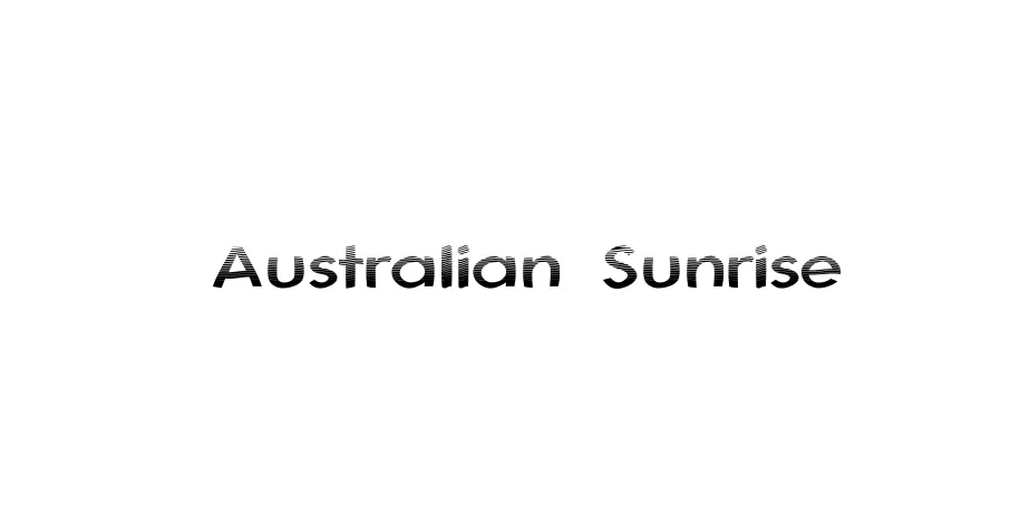Fonte Australian Sunrise