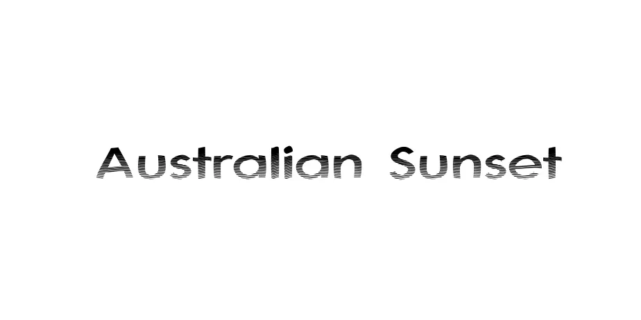 Fonte Australian Sunset