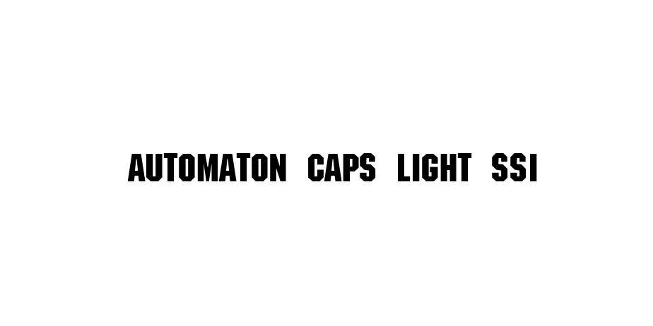Fonte Automaton Caps Light SSi