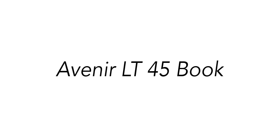 Fonte Avenir LT 45 Book