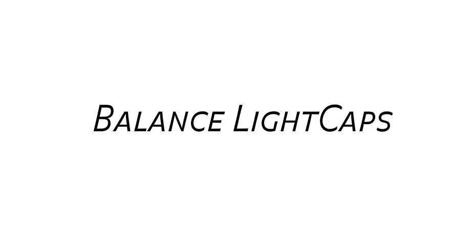 Fonte Balance LightCaps