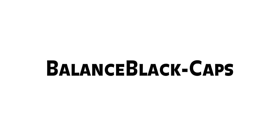 Fonte BalanceBlack-Caps