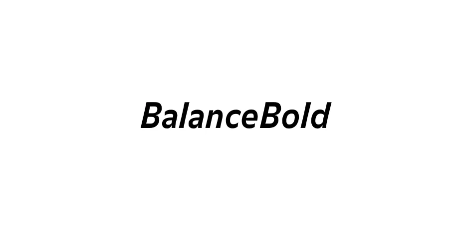 Fonte BalanceBold