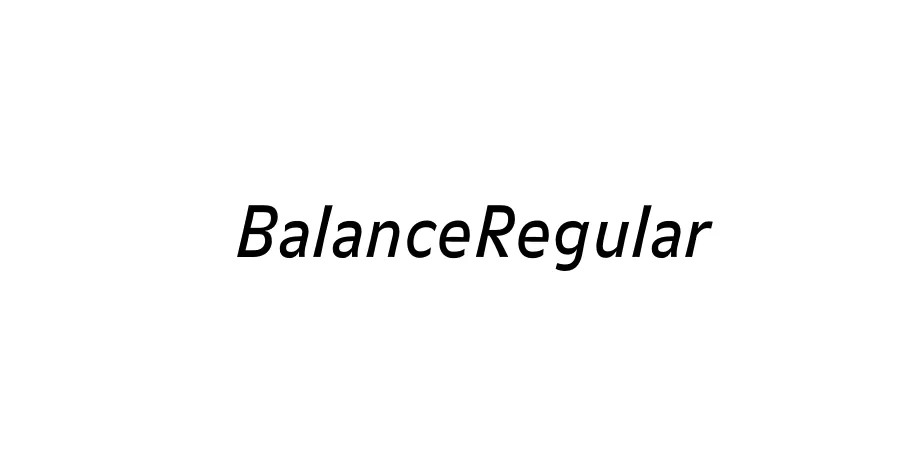 Fonte BalanceRegular