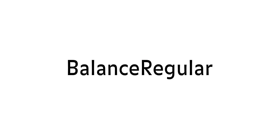 Fonte BalanceRegular