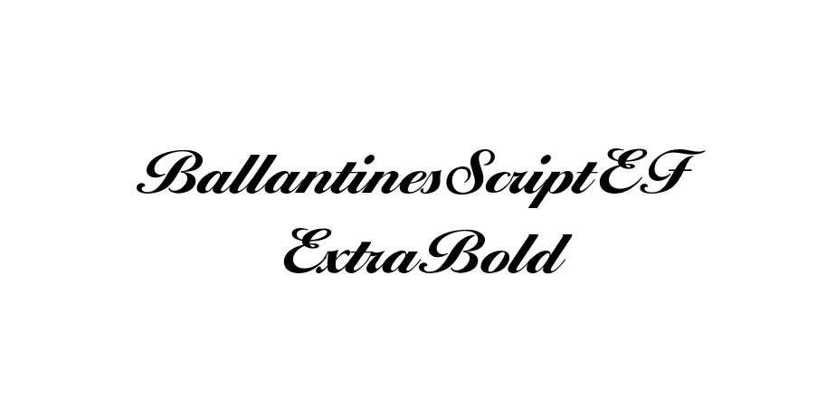 Fonte BallantinesScriptEF ExtraBold