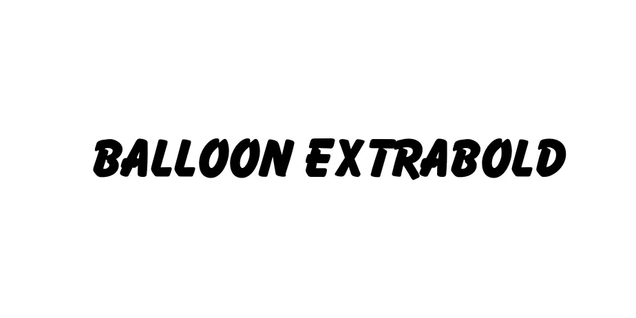 Fonte Balloon ExtraBold