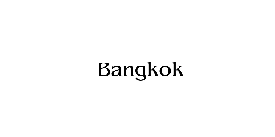 Fonte Bangkok