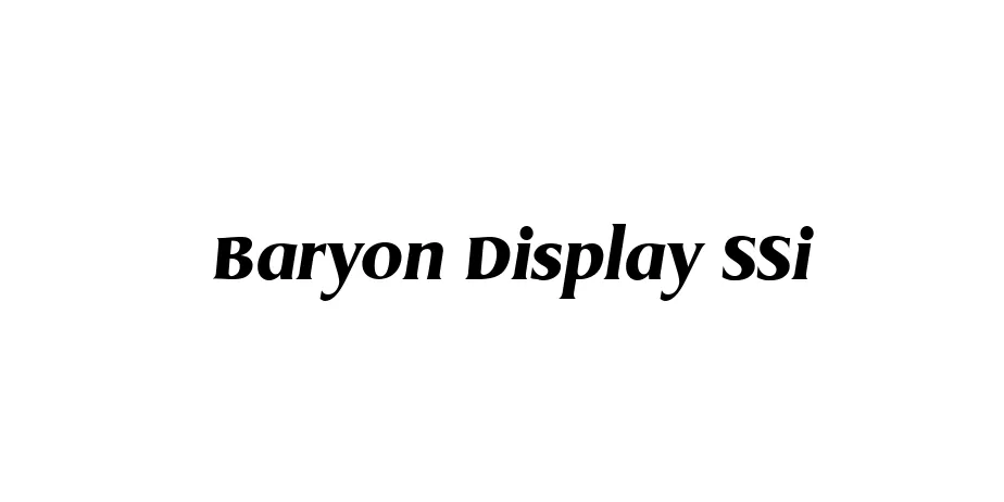 Fonte Baryon Display SSi
