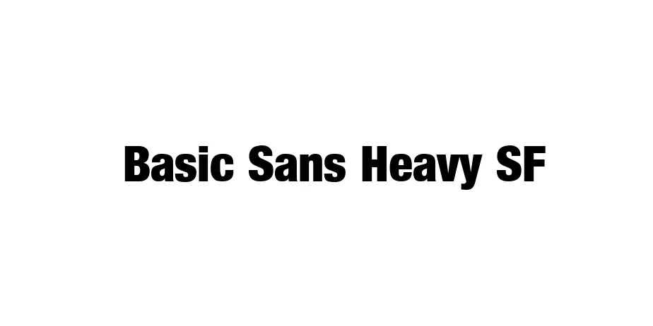 Fonte Basic Sans Heavy SF