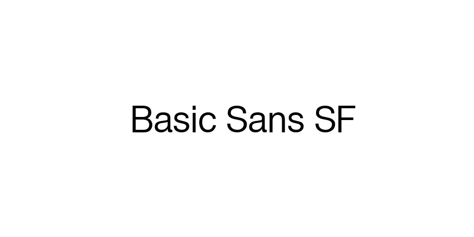 Fonte Basic Sans SF