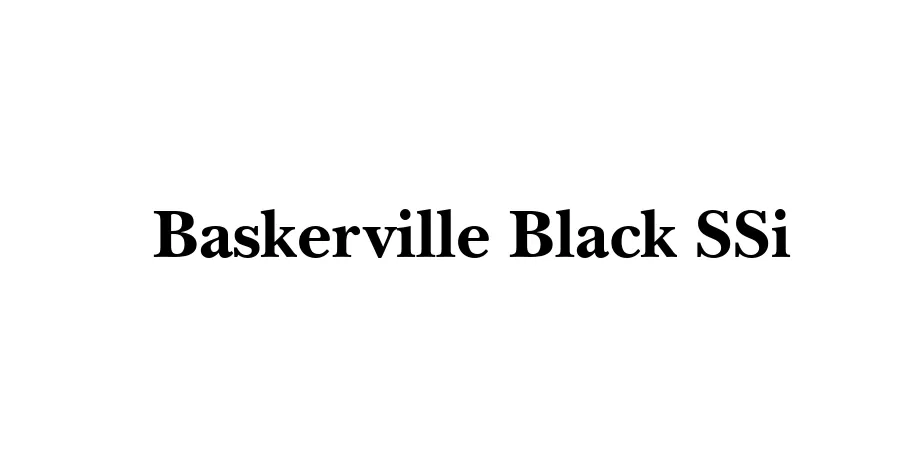 Fonte Baskerville Black SSi