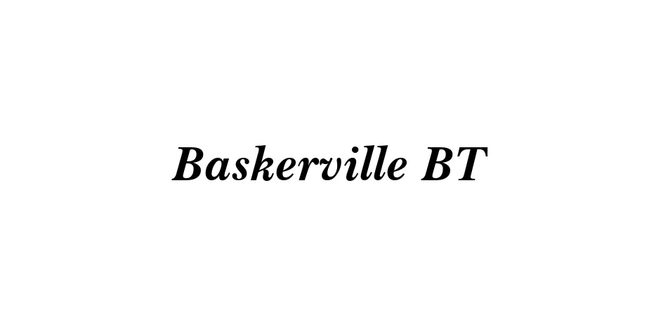 Fonte Baskerville BT