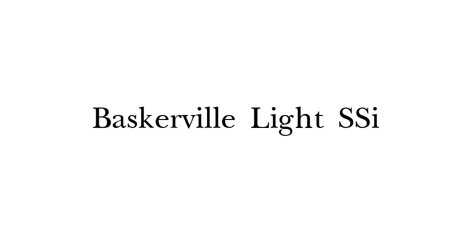 Fonte Baskerville Light SSi