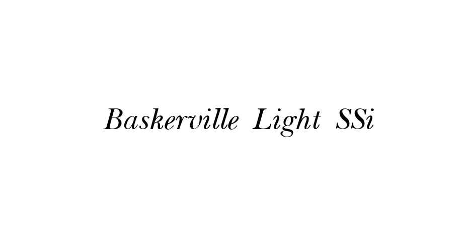 Fonte Baskerville Light SSi