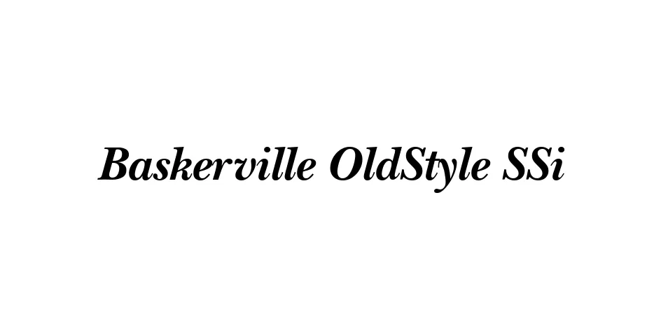 Fonte Baskerville OldStyle SSi