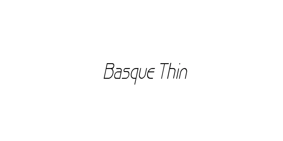 Fonte Basque Thin