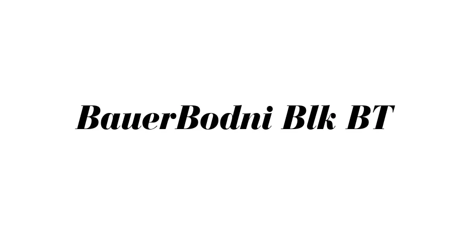 Fonte BauerBodni Blk BT