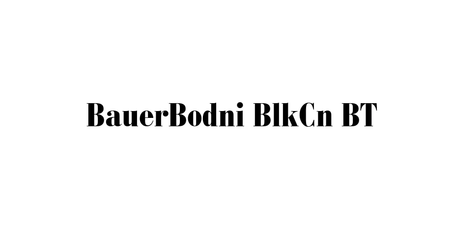 Fonte BauerBodni BlkCn BT