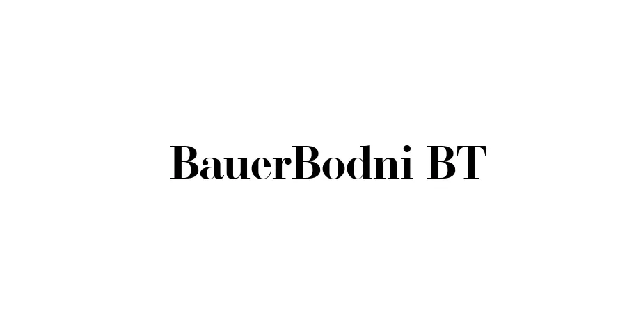 Fonte BauerBodni BT