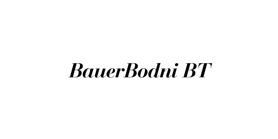 Fonte BauerBodni BT